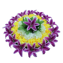 Simulation Chrysanthemum large flower ring Qingming flower Flowers Silk Flowers Cheap Sweep Tombs Flower Plastic Flower Wholesale Cemetery Decoration Flowers