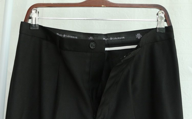 Демисезонные шерстяные черные штаны, свободный прямой крой 