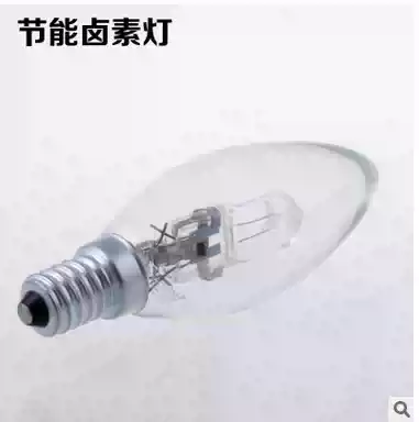 Energy-saving E14 halogen lamp Transparent candle bulb Halogen tungsten lamp Eye protection lamp 220v dimming 28w42W Pepper bulb tip bulb