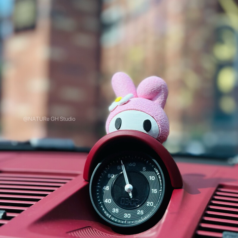 Original My Melody Porsche 911 Wuyi Hat Compass Dashboard Decoration Car Ornament Panamera ins