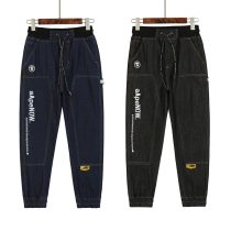 Autumn Winter Tide Card Tooling Sweatpants Camouflated Splicing Casual Sports male and female Ape Multibag bunk feet Little footed jeans Long pants