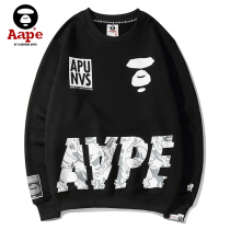 IT Tide Card Sweatshirt Male Autumn Winter Round Neckline Hooded Lovers Letter Printed Loose Yu Wenle Ape Man Long Sleeve Blouse