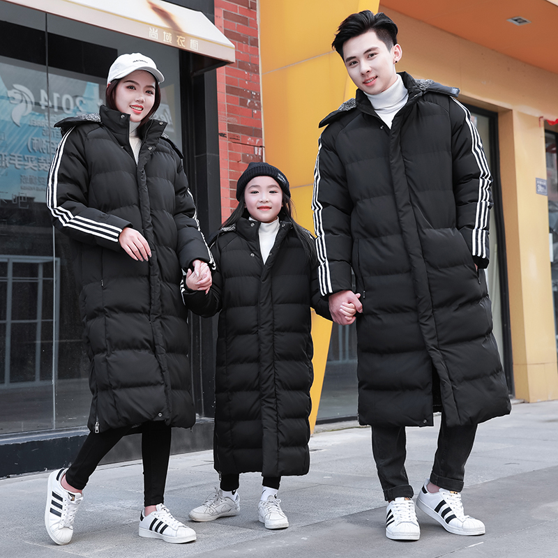 Autumn Winter Warm Long Version Women Cotton Clothing Outdoor Sports Big Clothes Men Running Winter Training Windproof Waterproof Jacket