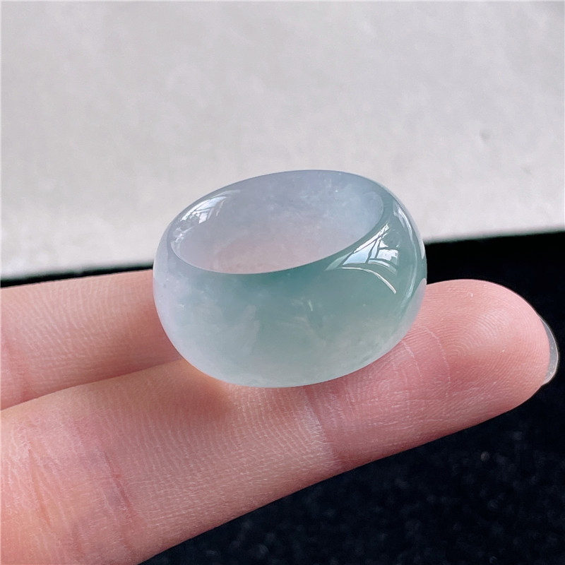 New product in September Hongyu Jadeite Ice Waxy Seed Underwater Exquisite Finger Ring Authentic A Product Q90912