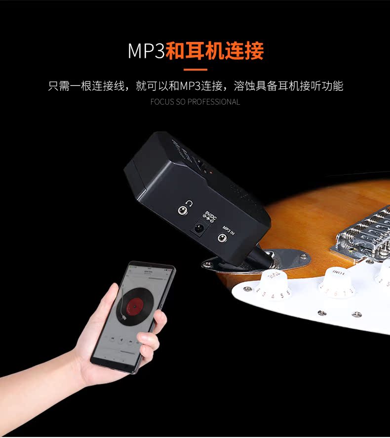 JOYO JA-01 Mini Guitar Guitar Loa Bass Âm thanh Di động với Cắm và Biến dạng Biến dạng - Loa loa loa dynaudio