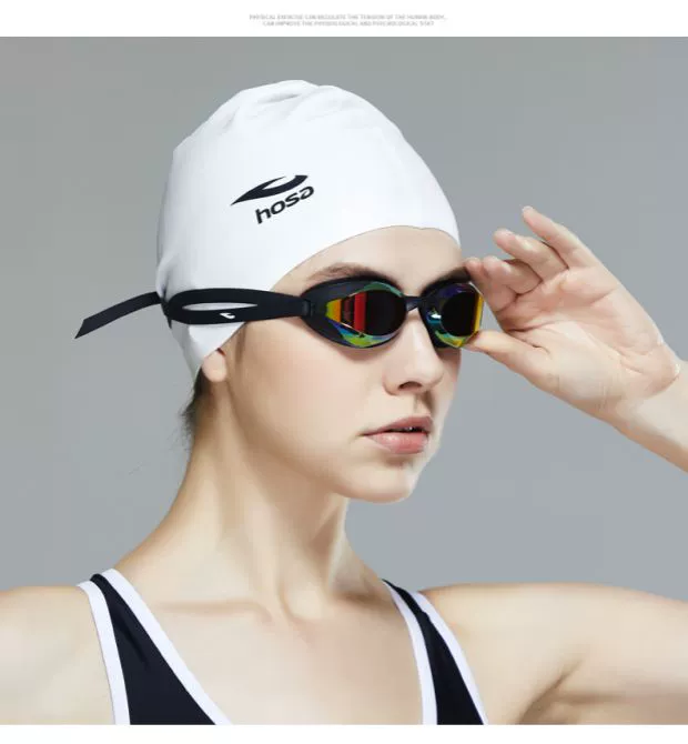 Kính bơi Hosa hosa 2019 mới kính bơi kính đào tạo chuyên nghiệp mạ sương mù chống nước HD 219161101 - Goggles kinh bơi