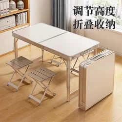 접이식 테이블 야외 마구간 야간 마켓 스트리트 스톨 휴대용 캠핑 야외 알루미늄 합금 식탁 의자 저장 작은 테이블