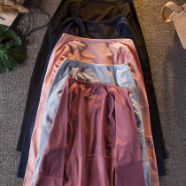 Beauty back mesh sports T-shirt womens autumn slim tight yoga suit breathable slim running long sleeve fitness shirt