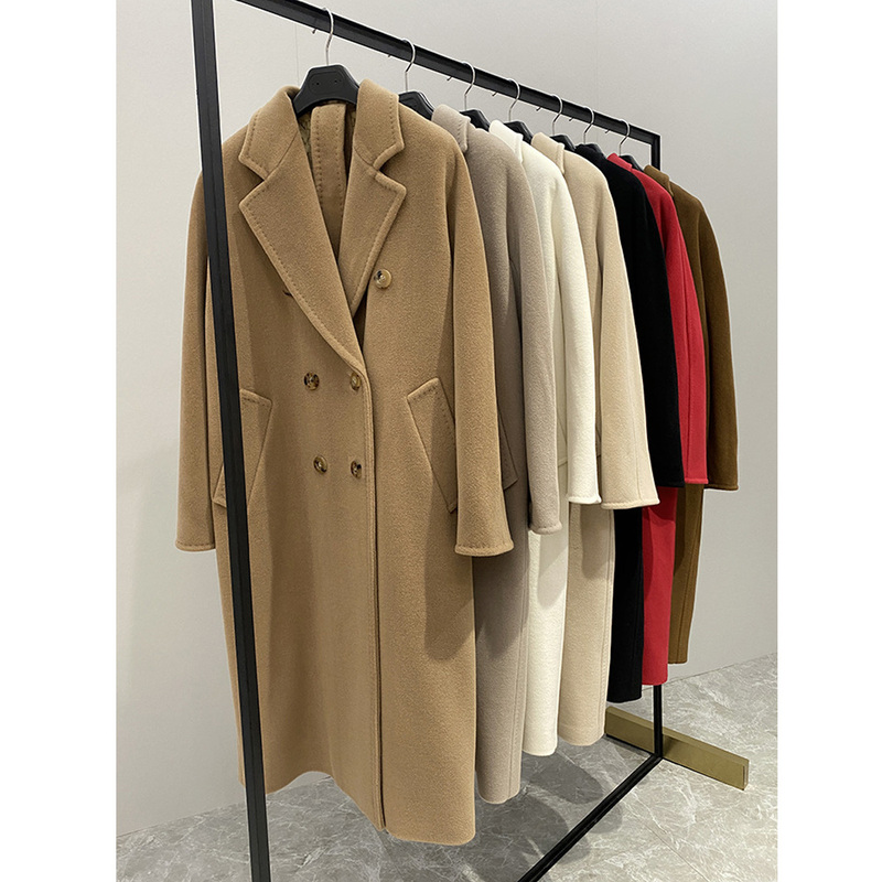 Store Special! Original Materials! Classic m Brand 101801 Coat, Real Horn Buttons, Long Belt, Loose Fit