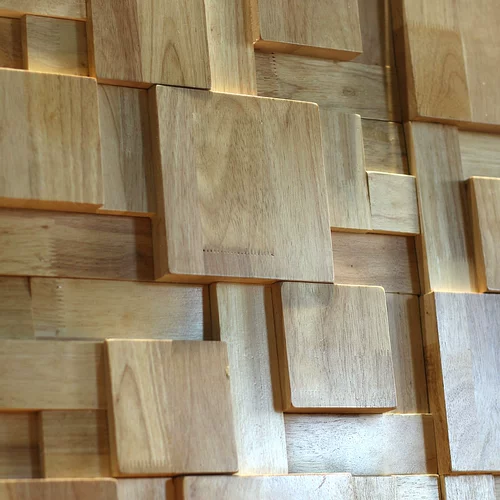 Резиновая деревянная мозаика из цельного дерева, акустическая трехмерная 3D студия звукозаписи, фон для видеокомнаты, стена для ТВ, простое украшение