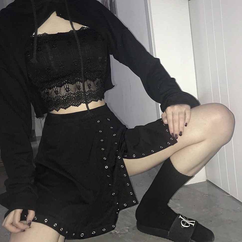 Delicate lace vest fake hooded sweatshirt perfect combination set-no longer afraid of shoulder tanning