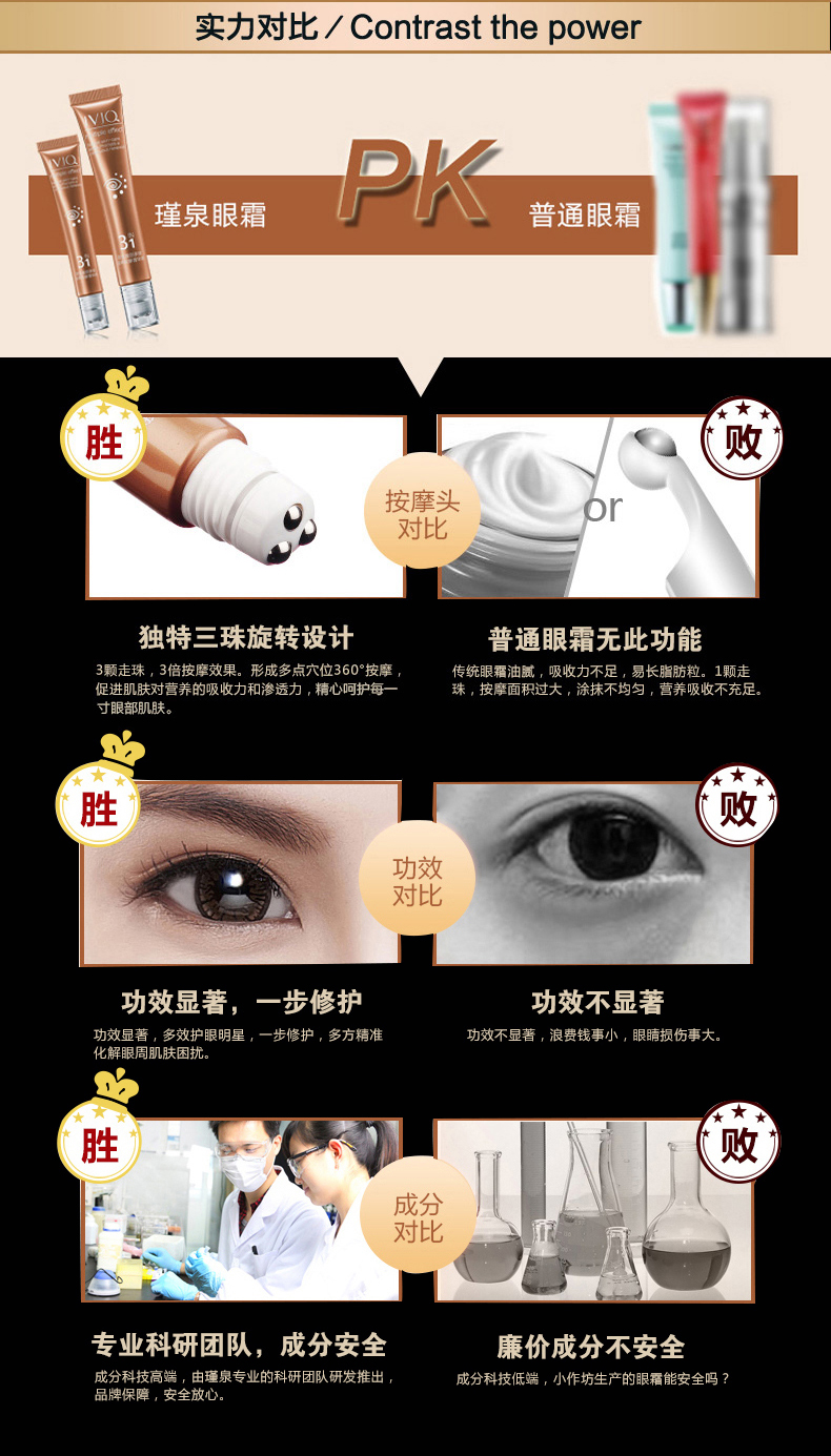 JVJQ / đường nhăn mờ quầng thâm hydrating làm săn chắc mắt nâng cao chất lỏng massage nữ kem trị thâm mắt