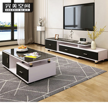 Tea table TV cabinet modern simple living room furniture small house tempered glass fashion tea table electricity