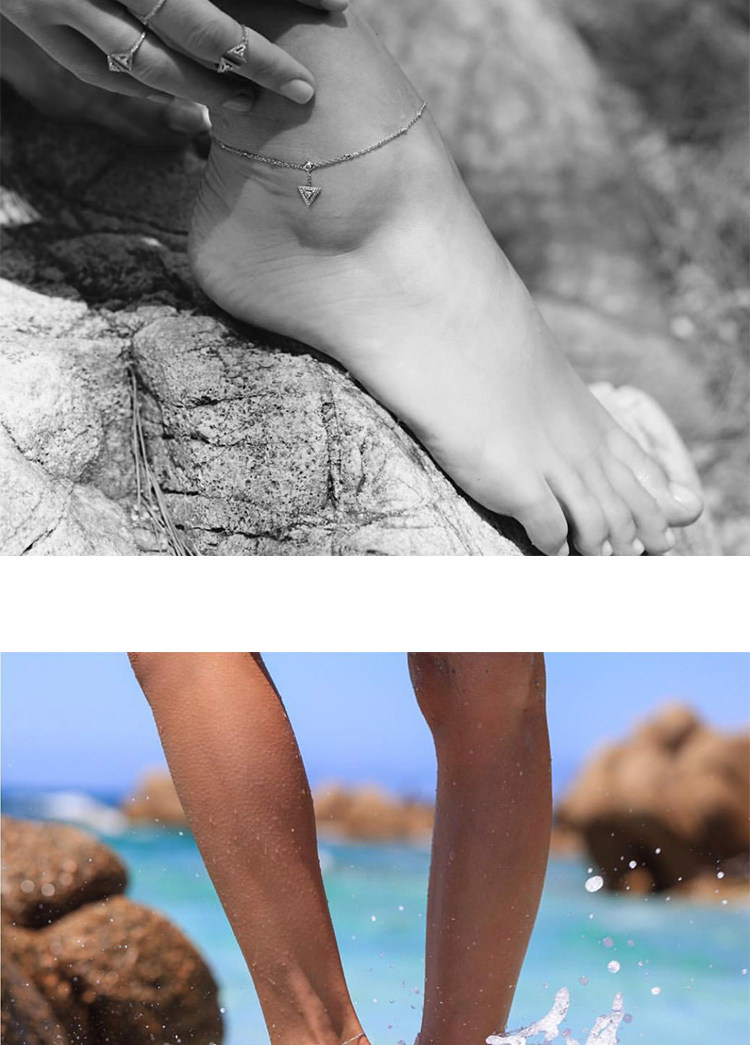 Bracelet de cheville Femme OTHER   en Argenterie - Ref 3102528 Image 7