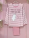Giấc mơ làm đẹp mùa xuân và mùa thu vài bộ đồ ngủ dài tay đích thực cotton cổ tròn đồ bộ thun