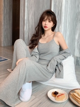 Soft Cute Girl Zui Love ~ Teenage Girl Sensation S F Elizaba Pure Cotton Pyjamas Woman Spring Autumn Sexy Harness Three Sets