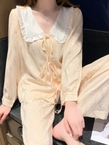Sexy Flower BAO WEN ~ at first glance in the middle with wood with S F Elizabeth ice silk pyjamas womens spring and autumn long sleeves J