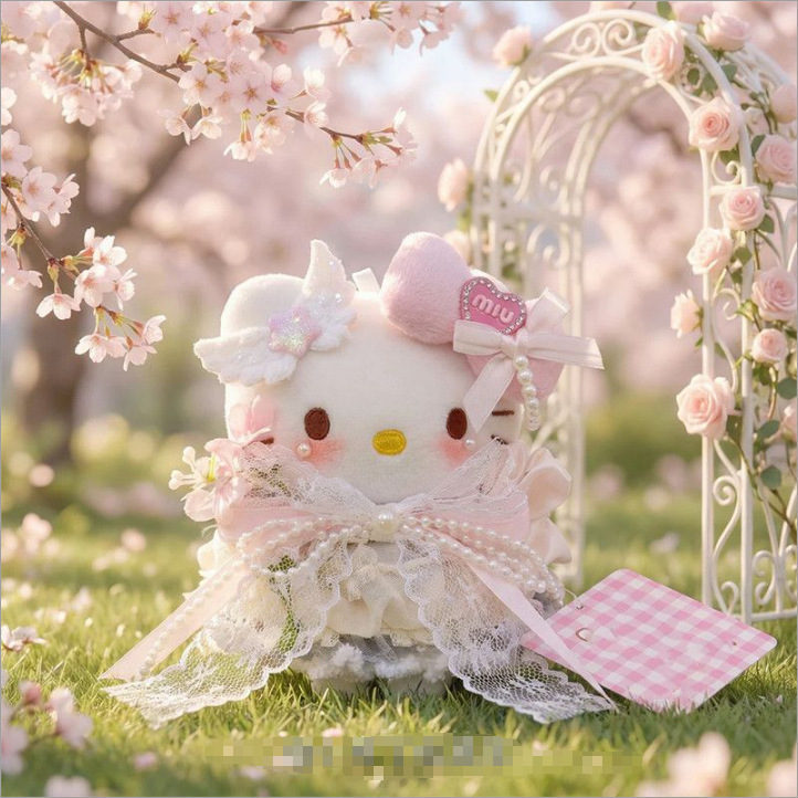 Spring Peach Cheese Kitty Bag Pendant Plush Cute Doll Gift for Girls to Love