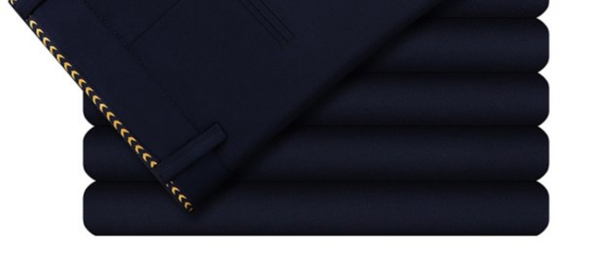 Mùa thu và mùa đông quần âu nam cao quần thun Anh dệt kim đen Quần dài thẳng quần jeans nam