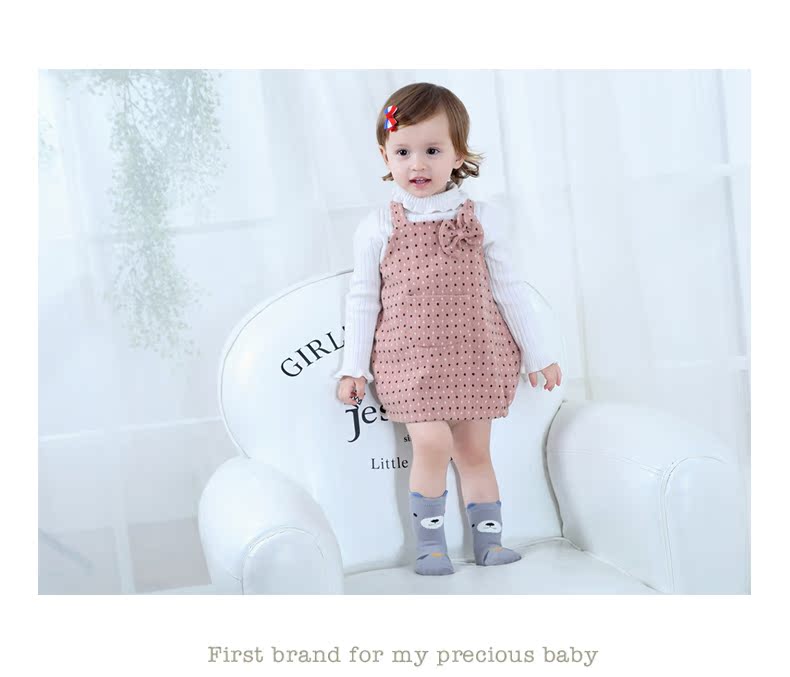 Vớ trẻ em mùa thu và mùa đông cotton chống trượt cho bé 6-12 tháng tuổi nam và nữ vớ trẻ 0-1-3 tuổi vớ lưới thoáng khí