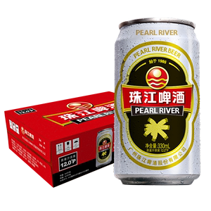 全国三大啤酒品牌之一 珠江啤酒 12度经典老珠江 330ml*12罐