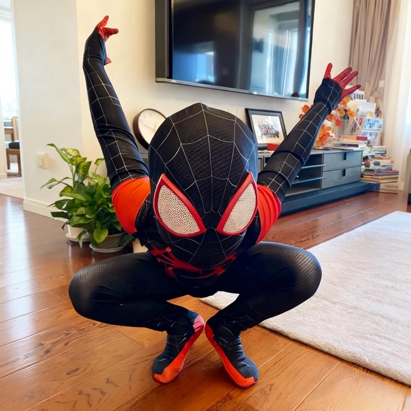 Spider-Man Costume for Kids, Miles Nano Suit, Ultraman Suit, Halloween Costume, Male Spider-Man Cos Spider-Man Costume for Kids, Miles Nano Suit, Ultraman Suit, Halloween Costume, Male Spider-Man Cos