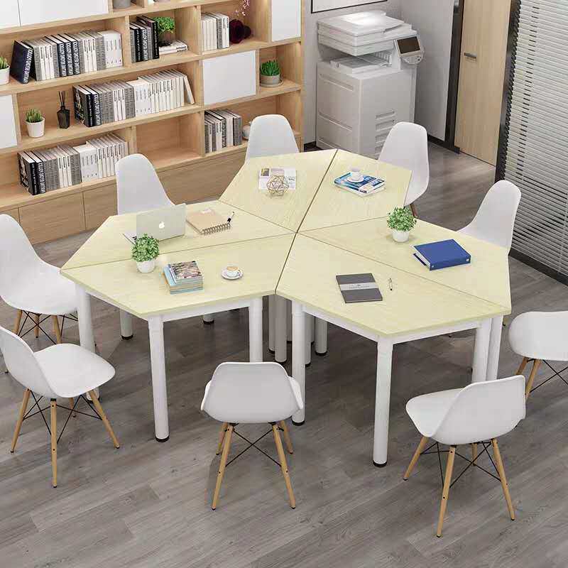 Elementary School Students Group Coaching Training Class Table And Chairs Fine Art Classroom Table And Chairs Trapezoidal Splicing Table Creative Personality Desk-Taobao