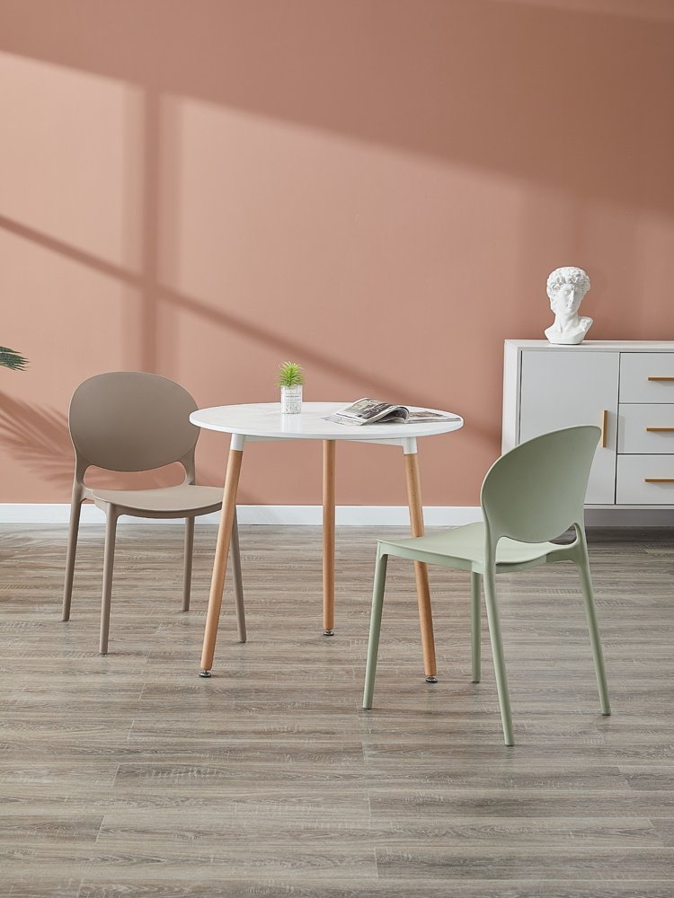 Makeup chair leisure chair Nordic chair training coaching plastic stool lazy back chair home dining chair desk chair