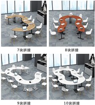 Multifunction Composition Conference Table Student Group Training Tutoring Table And Chairs Free Splicing Table Creative Personality Desk