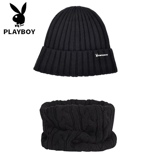 Playboy, удерживающая тепло утепленная шерстяная демисезонная зимняя вязаная шапка