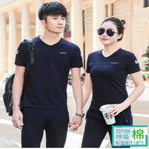 2021 Summer Leisure Girls Set Couple Short Sleeve Pants Two Piece Mens Sportswear Student Outdoor Class Clothes