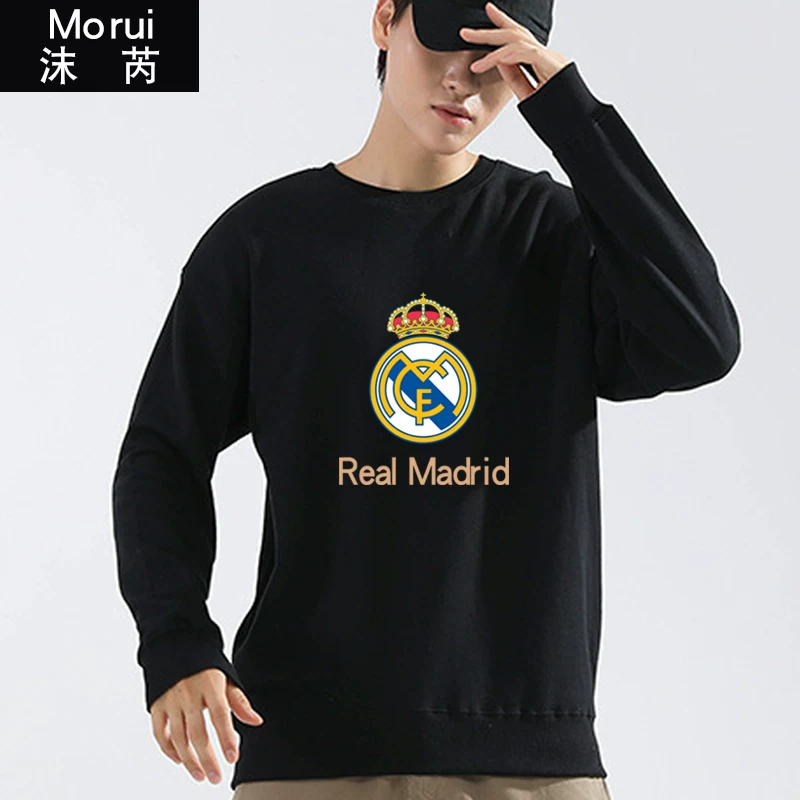 Футболка Real Madrid Real Madrid Роналдо Рамос для фанатов футбола с круглым вырезом, толстый хлопок