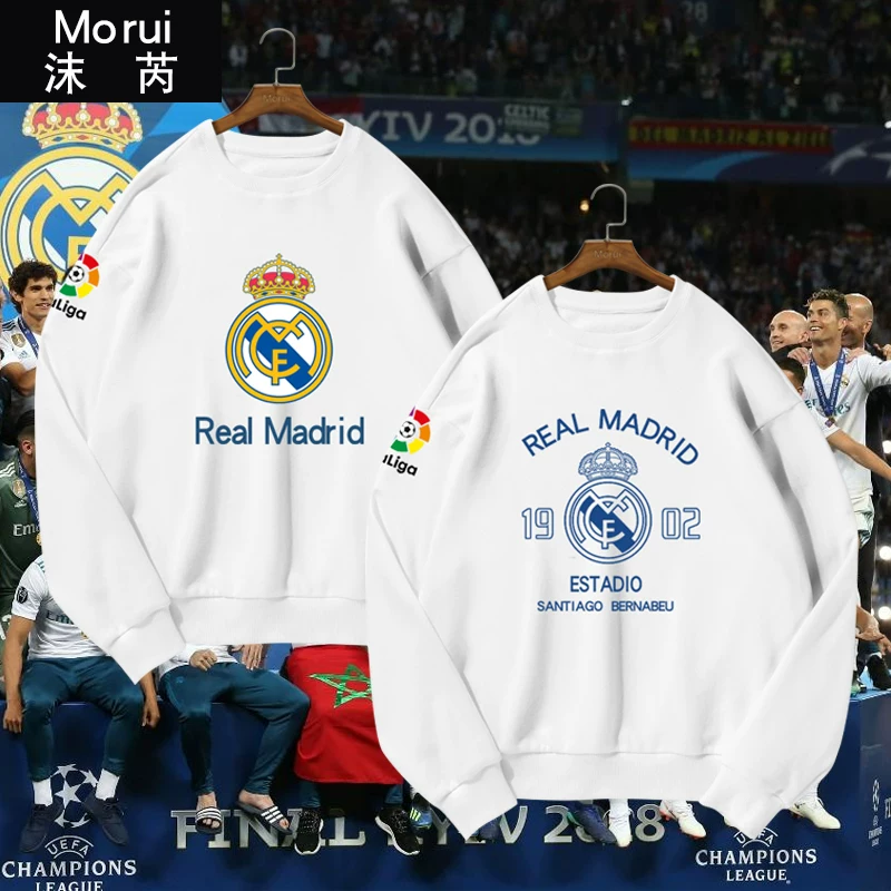 Футболка Real Madrid Real Madrid Роналдо Рамос для фанатов футбола с круглым вырезом, толстый хлопок