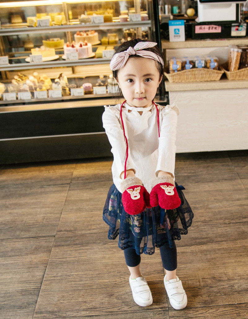 Зимние детские милые утепленные удерживающие тепло перчатки для мальчиков и девочек 