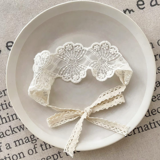 ins韩系女童发饰婴儿包头护囟门发带宝宝甜美公主花边护卤门头饰