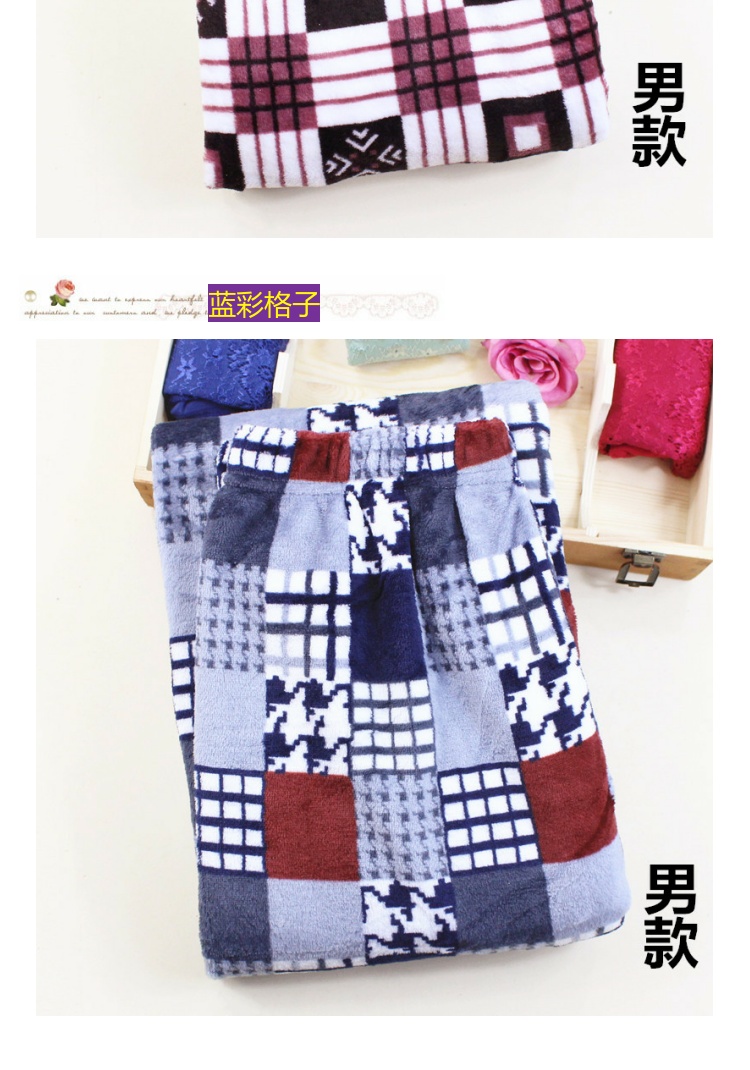 Mùa đông mới quần flannel pyjama nam và nữ cặp vợ chồng cộng phân bón XL cộng với quần nhung dày thường mặc nhà quần lửng nữ
