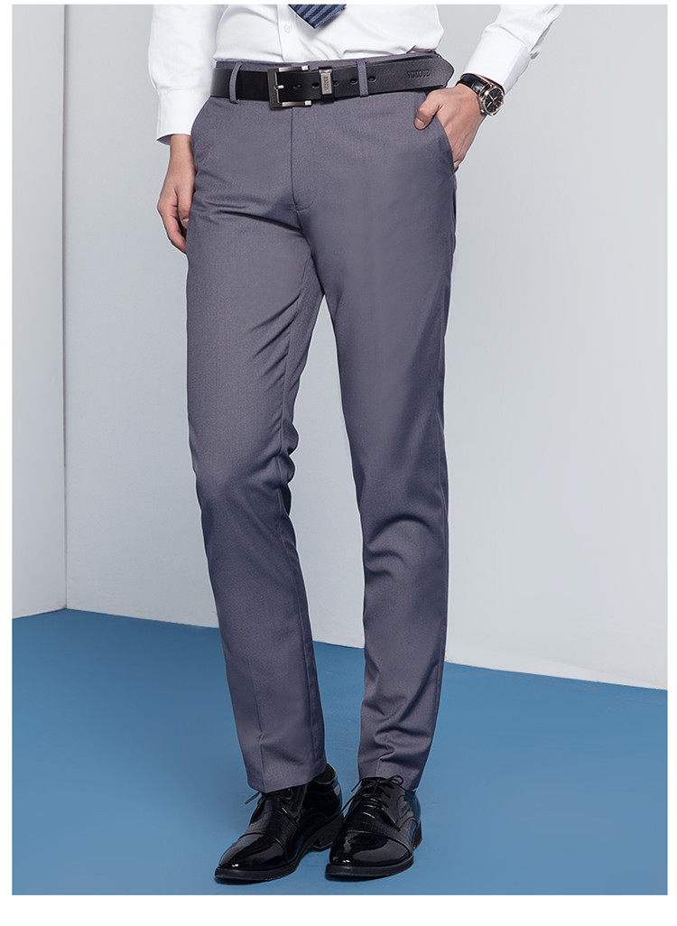 Yiwen quần tây nam kinh doanh giản dị Slim quần dài quần rộng phù hợp với quần đen thẳng mùa xuân quần tây nam ống đứng