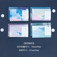 (Поздравительная открытка) -New Whale Whale пуст [4 поздравительные открытки+4 конверта]