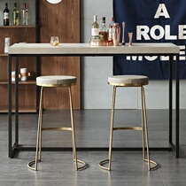 Nordic wrought iron bar chair Personality bar chair Creative bar table Simple Gold household high stool Coffee table and chair