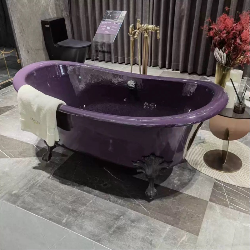 Kohler K-21000T-0/P5-0/Dgb/Grl/Plm Yatishi Freestanding Cast Iron Bathtub Kohler K-21000T-0/P5-0/Dgb/Grl/Plm Yatishi Freestanding Cast Iron Bathtub