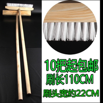 Wood handle floor brush wood bristle floor bathroom factory tile kitchen bathroom long handle 20cm brush