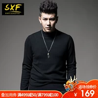 SXF Saint Xi Fan áo len mùa thu nam Đơn giản màu đơn giản nửa cao cổ áo len đáy quần áo len Xu hướng nam quần áo nam