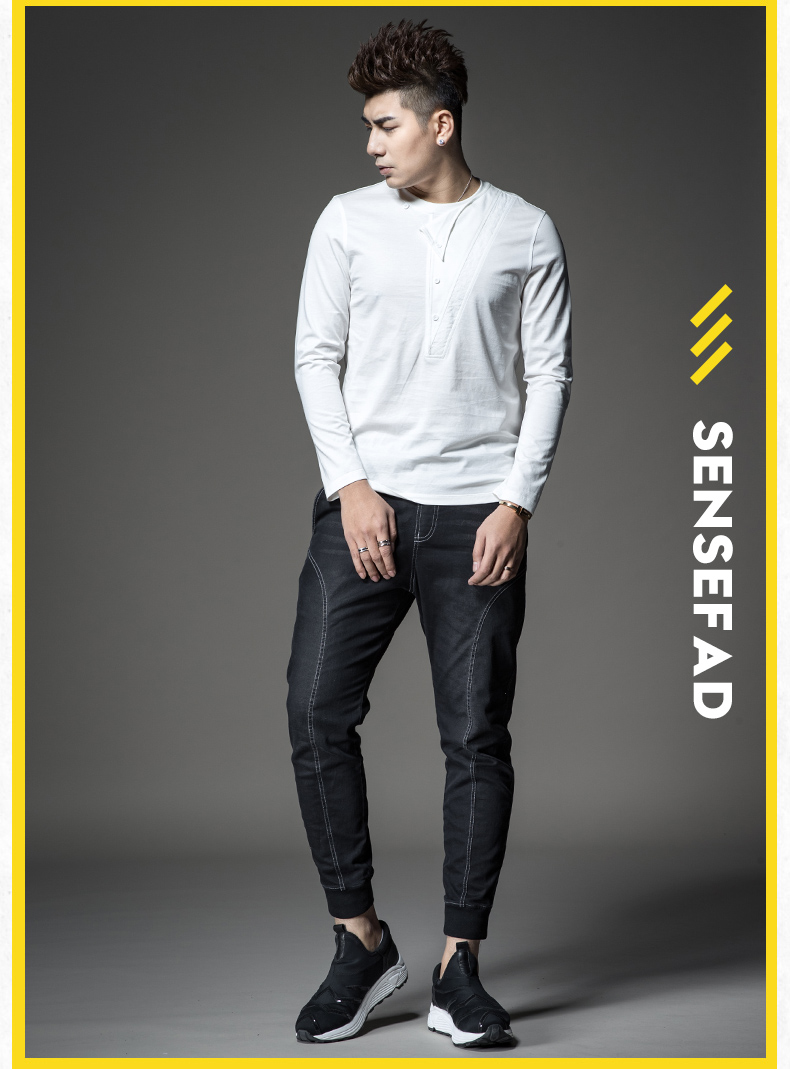 SXF St. Stephen của Jeans Nam Mùa Hè Feet Quần Dài Cá Tính Rửa Cổ Điển Dầm Triều Nam Chín Quần quần jogger nam