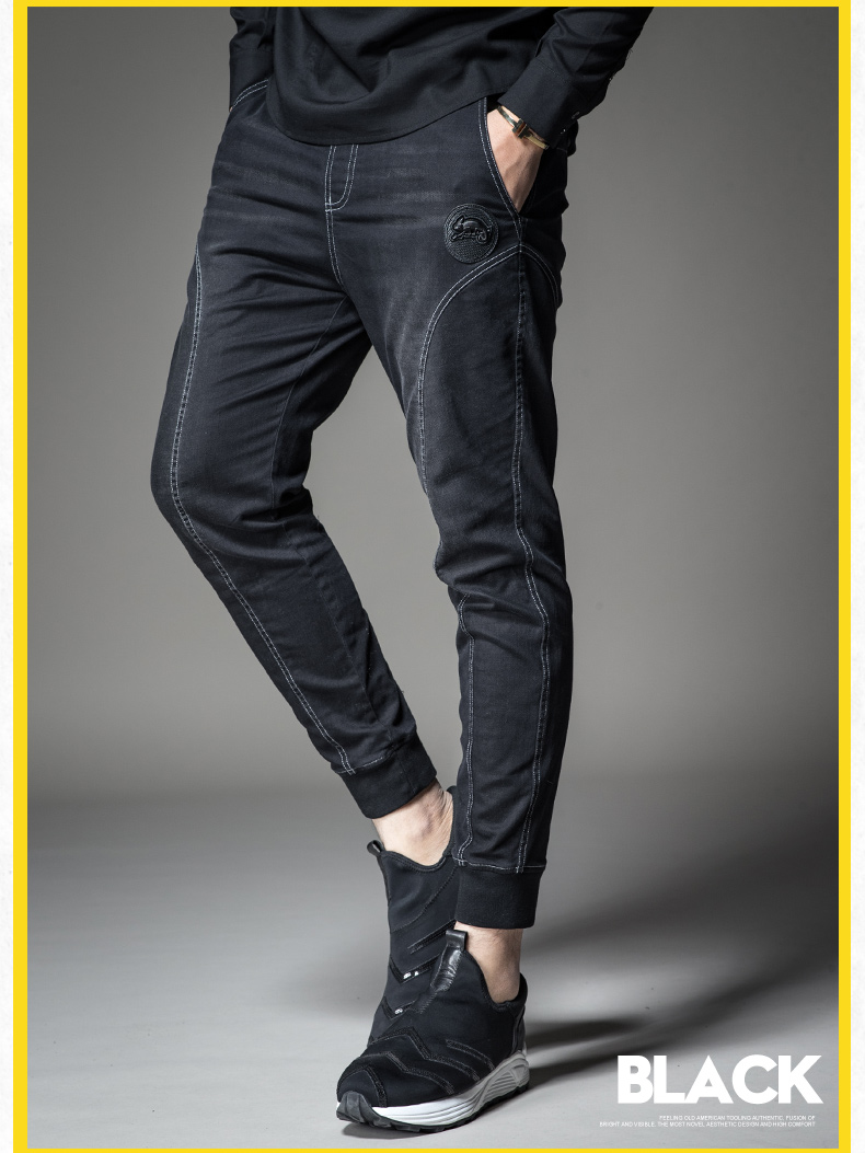 SXF St. Stephen của Jeans Nam Mùa Hè Feet Quần Dài Cá Tính Rửa Cổ Điển Dầm Triều Nam Chín Quần quần jogger nam
