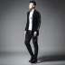SXF Saint Xi Fan Áo len dệt kim nam 2018 Thu mới Dòng áo len Ribbon Slim Áo len nam áo len kiểu hàn quốc cực đẹp Cardigan