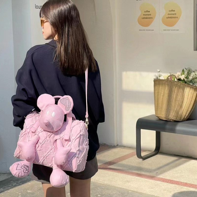 Trendy brand doll handbag fashion avant-garde net red shoulder Messenger women's bag lightweight large capacity personalized pillow bag