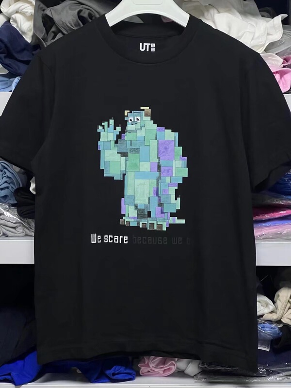 Pixar Collaboration Men's and Women's Clothing Pixar Art Monsters, Inc. Printed T-Shirt Short Sleeve 462063 Pixar Collaboration Men's and Women's Clothing Pixar Art Monsters, Inc. Printed T-Shirt Short Sleeve 462063