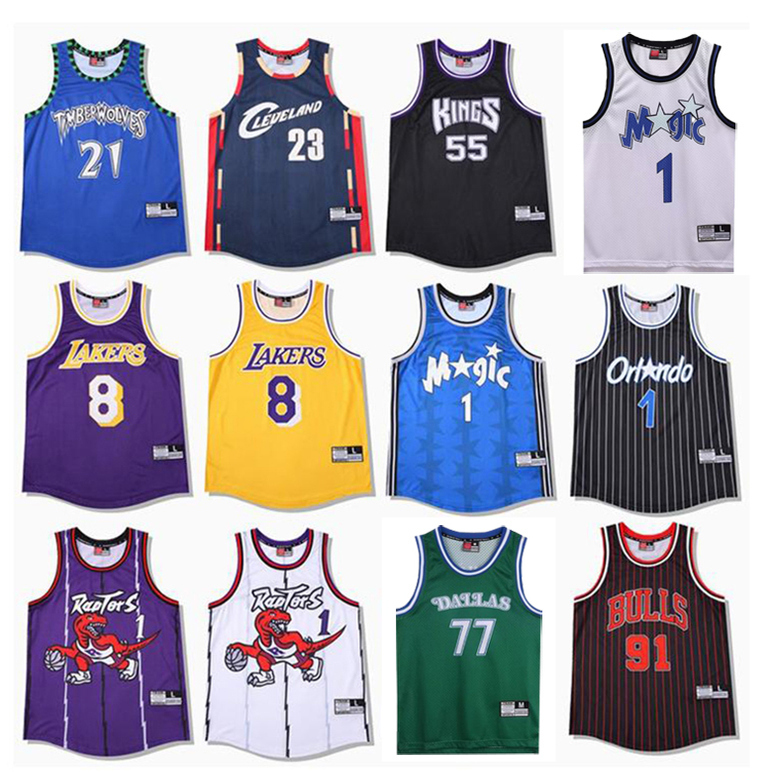 Retro American-Style Jersey with Large Mesh Breathable Fabric, Mcgrady, James, Kobe Basketball Jersey, Summer Star Sports Vest for Men