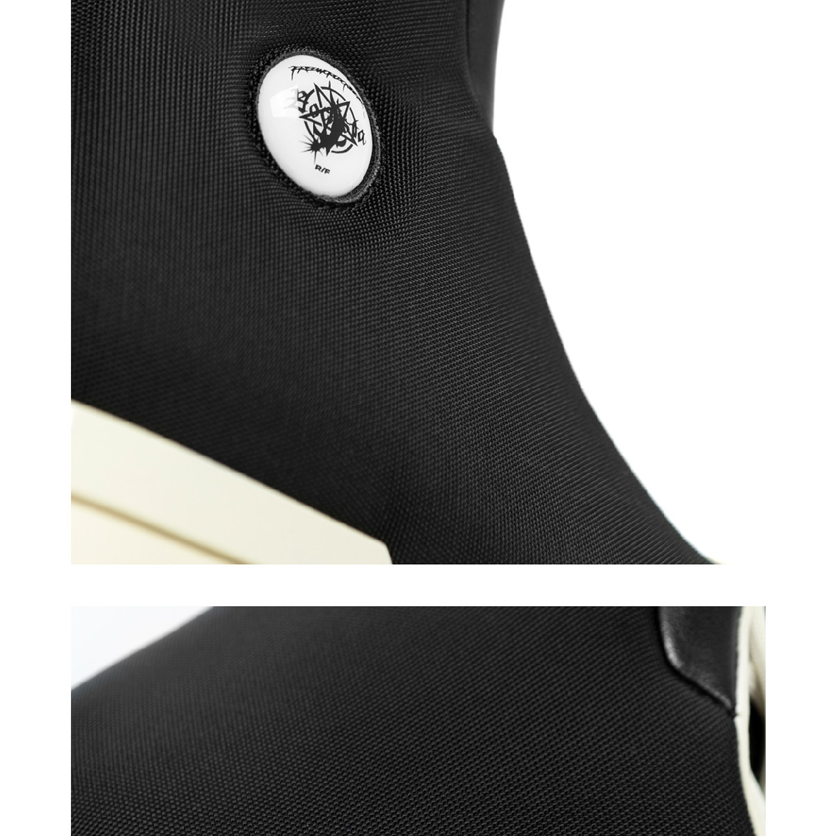 Rocksta x f.v.v.o black and white height-boosting chunky sole 
