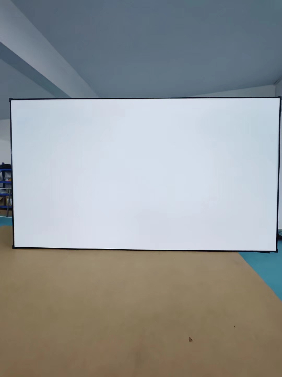 Electric Projection Screen Aluminum Alloy Frame 100 Inches 2.2 Length 1.25 Height Integrated Picture Frame Curtain Pure White Simple Installation